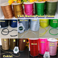 5 Meter Tali Satin China Tali Satin 2mm Tali Satin Polos Tali Gelang Tali 2mm