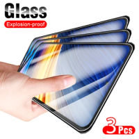 3pcs Clear tempered glass For Xiaomi Poco X3 NFC Full cover screen protector pocophone X3pro protective Glass X 3pro X3nfc