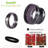 37mm 0.45X Super Wide Angle Lens w/ Macro for Panasonic Lumix DMC-LX7 LX7 Digital Camera