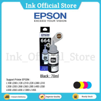 Tinta Epson 664 Original l100 l110 l120 l200 l300 l485 l355 l365 l1300 - Hitam Printer Cartridge Ton