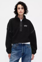 GAP Vintage Japan Infant Sherpa Logo Half Zip with Drawstrings