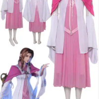 FF7 Rebirth Aerith Cosplay Fantasia Pink Suits Anime Game Final Fantasy VII Disguise Women Halloween Carnival Party Clothes