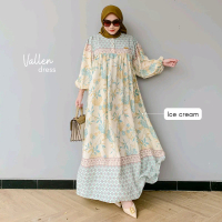 DYN Vallen Dress Gamis Wanita Simple Busui Friendly