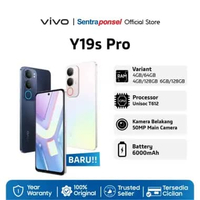 Vivo Y19s Pro 4GB/128GB - 6000mAh + 44W FlashCharge, Tahan Banting Ekstrem, Tahan Hujan IP64, Dual S