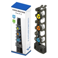 Fit for Playstation5 Cooling Fan Console Radiator Cooler Fans with LED