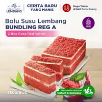 BUNDLING REG A (BOLU SUSU LEMBANG RED VELVET + RED VELVET) - Oleh-oleh Khas Bandung