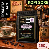 KOPI SORE – KOPITIAM / KOPI TARIK / ROBUSTA MEDAN Premium 250g – Pahit Strong, Aroma Sedang, Cocok u