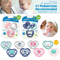 COD แท้ 100% จุกหลอก ฟันสวย Dr. Brown's Advantage Baby Pacifiers dr brown 0-6M 6-12M