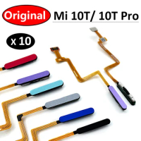 10Pcs/Lot, Original For Xiaomi Mi 10T Mi10T Pro M2007J3SY Fingerprint Sensor Home Return Key Menu Button Flex Ribbon Cable Parts