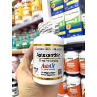 美國California Gold Nutrition 蝦青素(蝦紅素) 12毫克 120粒素食軟膠囊