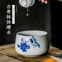 陶瓷茶洗杯洗手工茶渣桶日式水盂禪意仿古青釉建水功夫茶具配件