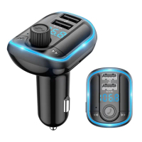 【Nil】T829S 雙USB氛圍燈車載藍牙接收器 藍牙5.0 電瓶電壓檢測適配器 MP3音頻播放器(618大促)