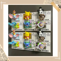 MINISO 100th Anniversary Vintage Stamp Blind Box Creative Refrigerator Magnet Mystery Box Collect Holiday Gifts For Friends And