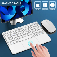 Touchpad Wireless Keyboard and Mouse Bluetooth Keyboard For iOS Android Windows Ultra Thin Protable Mini Tablet For Ipad Phone
