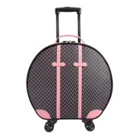 Personality fashion 22 inch high quality Imitation Leather Rolling Luggage Spinner International brand Travel Suitcase