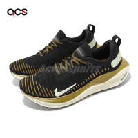 Nike 慢跑鞋 ReactX Infinity Run 4 男鞋 黑 金 緩震 針織 運動鞋 DR2665-006