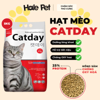 [BAO 5KG] Hạt cho mèo CATDAY - Đạm 25%, Yucca khử mùi, hồng sâm tăng đề kháng, hỗ trợ tiêu hoá