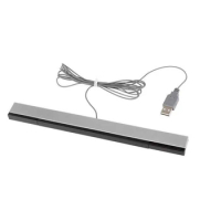 200pcs Wired Sensor Remote Bar Infrared IR Signal Ray Receiver with USB Plug for Nintendo Wii