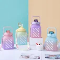 กระติกน้ำแฟชั่น BTS WATER BOTTLE STIPE คละสี ความจุ 1500 ml.