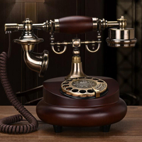 電話機  歐式復古老式轉盤美式仿古家用座機時尚創意電話無線插卡 幸福驛站