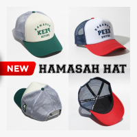 AZMAYRA Hamasah Hat Trucker Hat Jala Hat Baru Dengan Pilihan Warna Hijau Biru Merah Dan Abu-abu