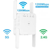 20pc 5Ghz WiFi Repeater Wireless Wifi Extender 1200Mbps Wi-Fi Amplifier 802.11N Long Range Signal Booster 2.4G Wifi Repiter