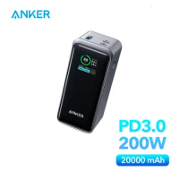 Anker Prime 735 Power Bank 20000mAh 100W Max Portable Charger Portable Powerbank Large Capacity Backup 200W for Laptop Phone