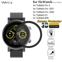 100PCS 3D Soft Screen Protector for TicWatch E3 GTK GTA TicWatch Pro 3 Smart Watch Full Cover Anti-Scratch Protective Film