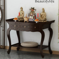 New Chinese Household Altar Modern Minimalist Solid Wood Prayer Altar Table