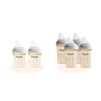 【hegen】六支組『寬口奶瓶240ml 雙瓶組*2+寬口奶瓶 150ml 雙瓶組』(母嬰用品 新生禮 月子中心)