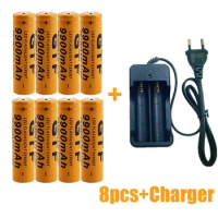 18650 Battery 100% Original 9900mAh+charger 3.7V 18650 Lithium-ion Battery Remote Control Screwdriver Charging Battery