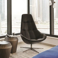 Minimalist chair designer fiberglass leisure chair rotating chair boss office backrest business lounge chair
