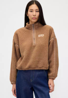 GAP Vintage Japan Infant Sherpa Logo Half Zip with Drawstrings