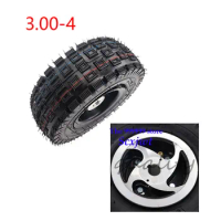 Scooter 3.00-4 wheels Mini ATV Keyway With Alloy Rim hub and tire inner Off Road pattern tyre kit Accessories
