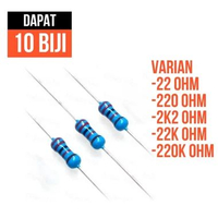 resistor 1/4 watt 0.25w 0.25 W 22 220 2k2 22k 220k 22k