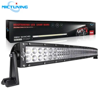 MICTUNING 50" 288W Curved LED Light Bar Car Led Bar Work Light 12V 24V Combo Beam for Offroad Tractor Truck Boat 4WD 4x4 SUV ATV