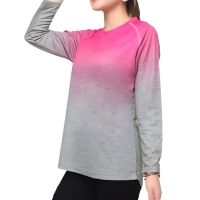 Baju Senam Wanita NB01 Fitness - Kaos Wanita XXL Lengan Panjang Olahraga