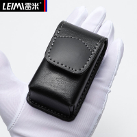 折疊眼鏡盒眼鏡套老花鏡便攜袋子可掛皮帶掛腰包男女長條收納皮套