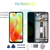 For RedMi 12C Screen Display Replacement 1650*720 22120RN86G, 22120RN86I, 22126RN91Y For RedMi 12C LCD Touch Digitizer