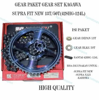 Gear Set Gir Set Paket Supra Fit New Chain Kit Gear Paket Kagawa Supra Fit New 13T/50T (428HG-124L)