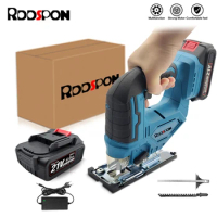 RDDSPON Variable Speed Electric Jigsaw Cordless Jig Saw Portable Multi-Function Woodworking Power Tool for Makita 18V Battery