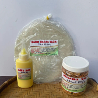 Combo Bánh Tráng Phơi Sương 250gr +Muối Tép Hành Phi 100g+Bơ trứng gà 100g