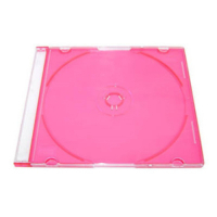DigiStone單片超薄CD/DVD硬殼收納盒/紅色 100片
