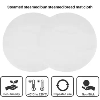 5 Pcs Silicone Steamer Mesh Mats, Reusable Non-Stick Round Steamer Pad, Steamed Buns Baking Pastry Mat, 40cm in Diameter