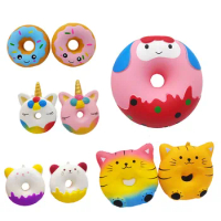 New Kawaii Big Donut Unicorn Jumbo Squishy Slow Rising Pink Unicorn Doughnut Squeeze Fun Toy For Children Antistress Toys Gift