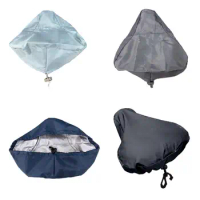 Bike Seat Rain Cover with Drawstring Dustproof Water Resistant Biking Portable Bike Accessories Bicycle Seat Cushion Pad Cover