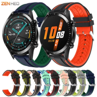 22mm Silicone Strap for Huawei Watch GT/GT2 46mm Replacement Wachband For Huawei Honor Magic Watch 2 46mm Smart Watch Band