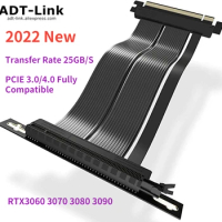 PCIe 4.0 X16 Riser Cable [RTX3090 RX6900XT X570 B550 Z590 Tested] Shielded Extreme Vertical Mount Gaming PCI Express Gen4