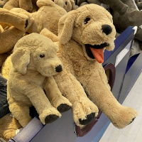 IKEA宜家狗狗毛絨玩具古西格格登大小黃狗抱枕生日禮物金毛犬玩偶