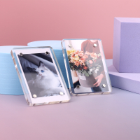 Khung ảnh acrylic từ tính trong suốt 3 Ảnh trang trí 1 inch thẻ nhỏ người nổi tiếng gạch trưng bày t